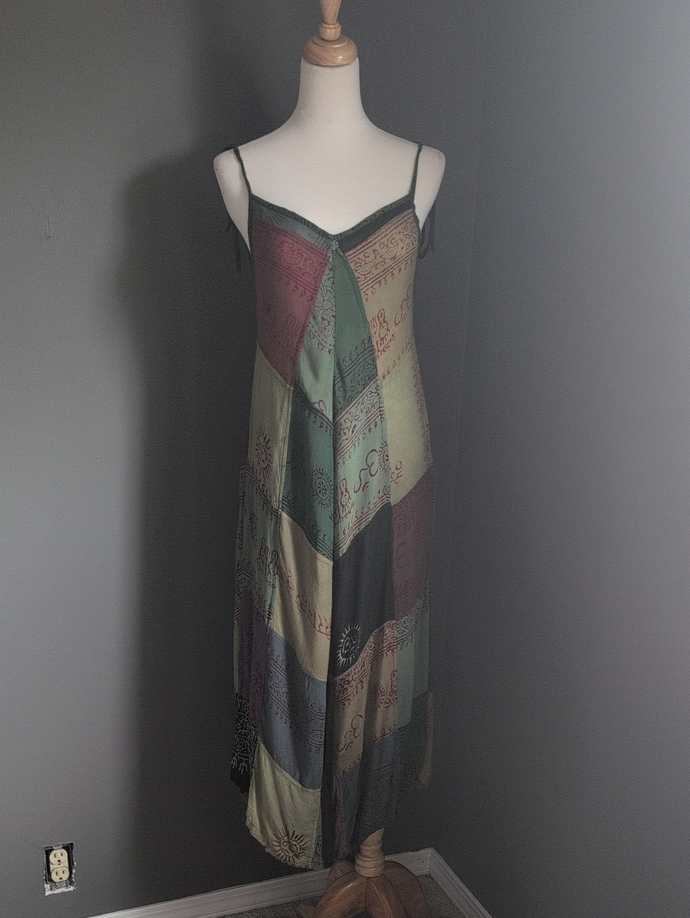 Kathmandu Imports Patchwork Jumpsuit in Greens/Reds/Some Black And Purple